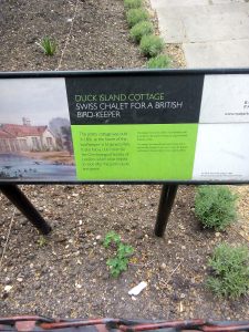 Public information point in St James's Park, London: A brief history of Duck Island Cottage 